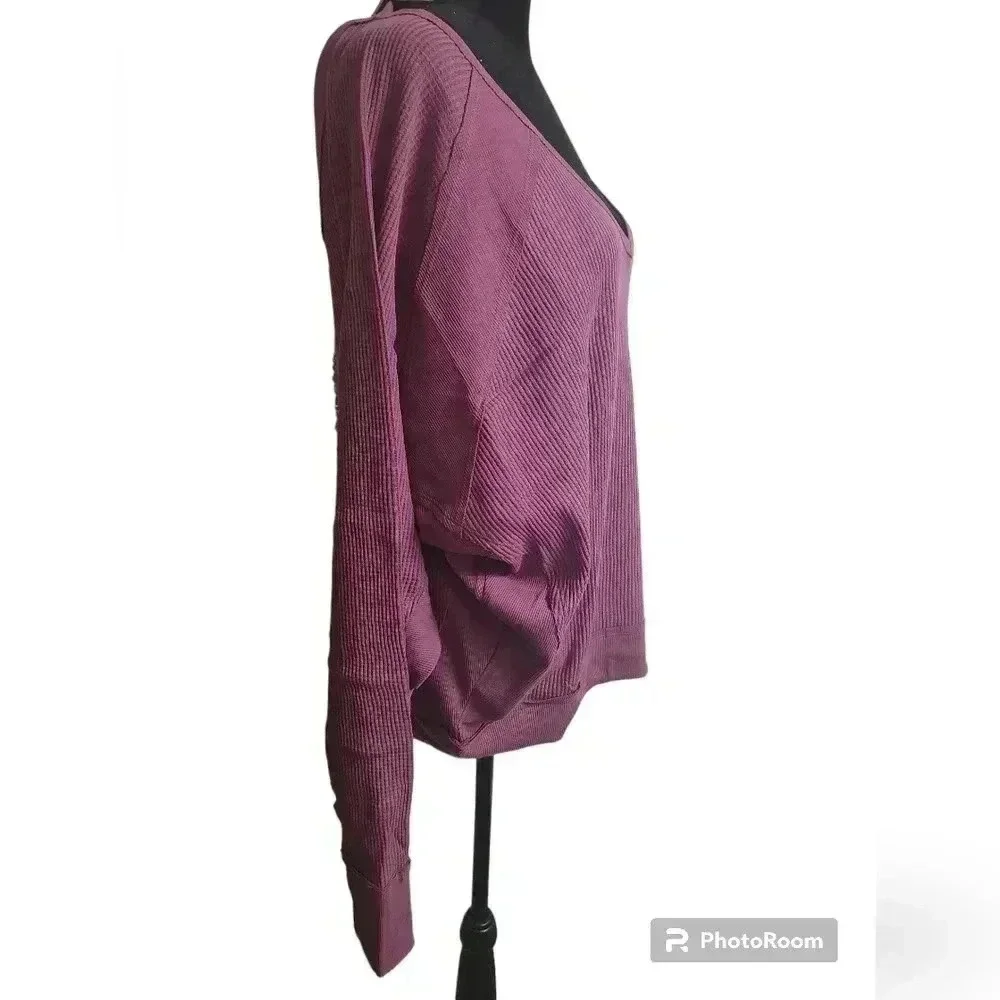Free People Santa Clara Thermal Top Mulberry